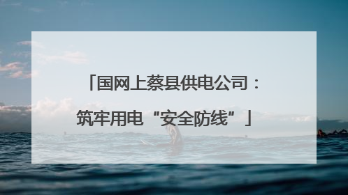国网上蔡县供电公司：筑牢用电“安全防线”