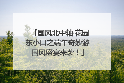 国风北中轴·花园东小口之端午奇妙游国风盛宴来袭！