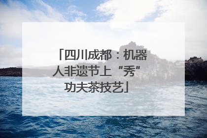 四川成都：机器人非遗节上“秀”功夫茶技艺