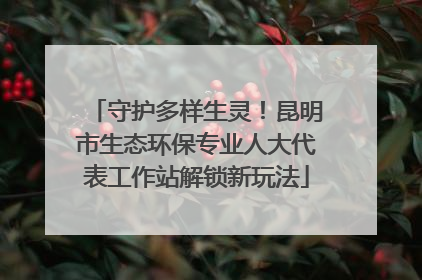 守护多样生灵！昆明市生态环保专业人大代表工作站解锁新玩法