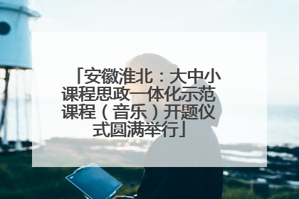 安徽淮北：大中小课程思政一体化示范课程（音乐）开题仪式圆满举行