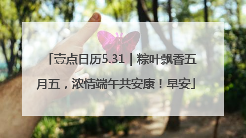 壹点日历5.31｜粽叶飘香五月五，浓情端午共安康！早安