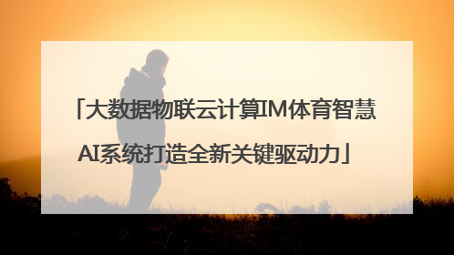 大数据物联云计算IM体育智慧AI系统打造全新关键驱动力