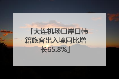 大连机场口岸日韩籍旅客出入境同比增长65.8%