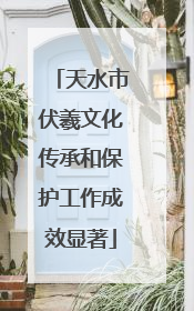 天水市伏羲文化传承和保护工作成效显著