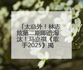 太意外！林志炫第二期即遭淘汰！马嘉祺《歌手2025》揭榜成功