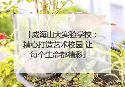 威海山大实验学校：精心打造艺术校园 让每个生命都精彩