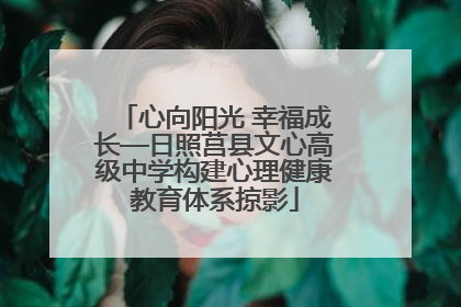 心向阳光 幸福成长—日照莒县文心高级中学构建心理健康教育体系掠影