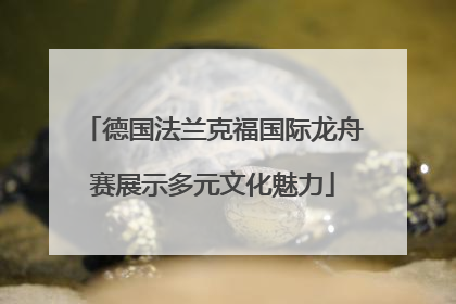 德国法兰克福国际龙舟赛展示多元文化魅力