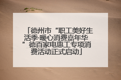 德州市“职工美好生活季·暖心消费嘉年华”德百家电惠工专项消费活动正式启动