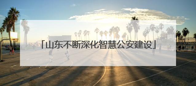 山东不断深化智慧公安建设