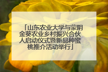 山东农业大学与蒙阴金葵农业乡村振兴合伙人启动仪式暨新品种蜜桃推介活动举行