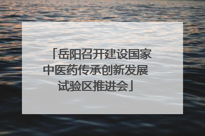 岳阳召开建设国家中医药传承创新发展试验区推进会