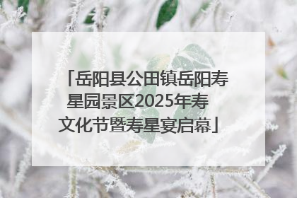 岳阳县公田镇岳阳寿星园景区2025年寿文化节暨寿星宴启幕