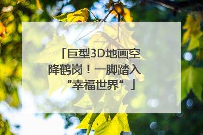 巨型3D地画空降鹤岗！一脚踏入“幸福世界”