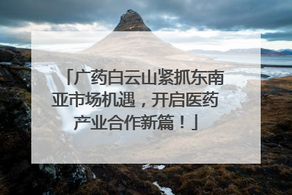 广药白云山紧抓东南亚市场机遇，开启医药产业合作新篇！