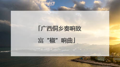 广西侗乡奏响致富“椒”响曲