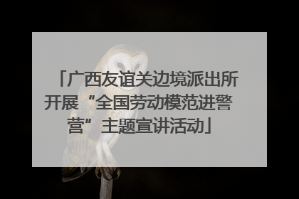 广西友谊关边境派出所开展“全国劳动模范进警营”主题宣讲活动