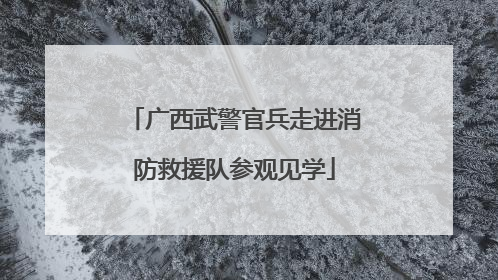 广西武警官兵走进消防救援队参观见学