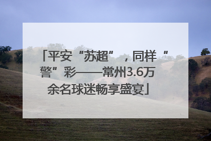 平安“苏超”，同样“警”彩——常州3.6万余名球迷畅享盛宴