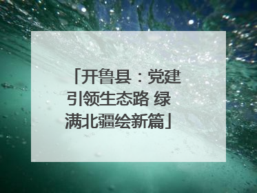开鲁县:党建引领生态路 绿满北疆绘新篇