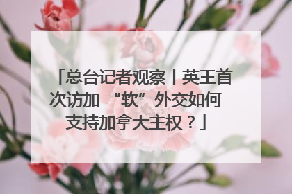 总台记者观察丨英王首次访加 “软”外交如何支持加拿大主权？