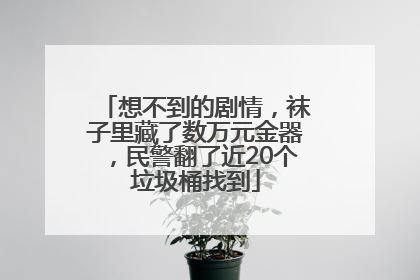 想不到的剧情，袜子里藏了数万元金器，民警翻了近20个垃圾桶找到