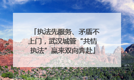 执法先服务、矛盾不上门，武汉城管“共情执法”赢来双向奔赴