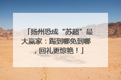 扬州恐成“苏超”最大赢家：踢到哪免到哪，回礼更惊艳！