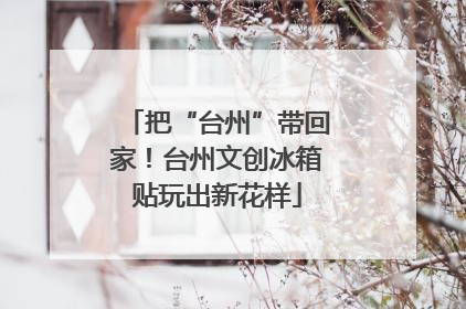 把“台州”带回家！台州文创冰箱贴玩出新花样
