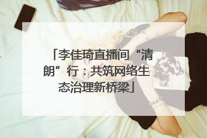 李佳琦直播间“清朗”行：共筑网络生态治理新桥梁