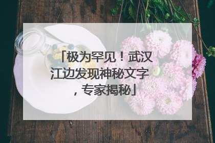 极为罕见！武汉江边发现神秘文字，专家揭秘