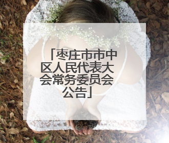 枣庄市市中区人民代表大会常务委员会公告