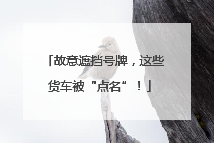 故意遮挡号牌，这些货车被“点名”！