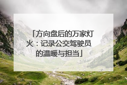 方向盘后的万家灯火：记录公交驾驶员的温暖与担当
