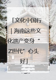 文化中国行｜海南这些文化遗产变身“Z世代”心头好