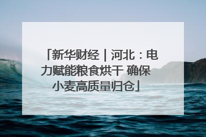 新华财经｜河北：电力赋能粮食烘干 确保小麦高质量归仓