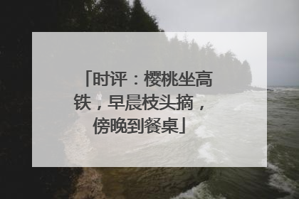 时评：樱桃坐高铁，早晨枝头摘，傍晚到餐桌
