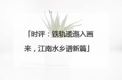 时评：铁轨逶迤入画来，江南水乡谱新篇