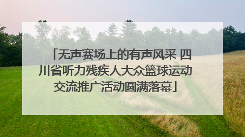 无声赛场上的有声风采 四川省听力残疾人大众篮球运动交流推广活动圆满落幕