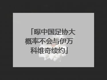曝中国足协大概率不会与伊万科维奇续约