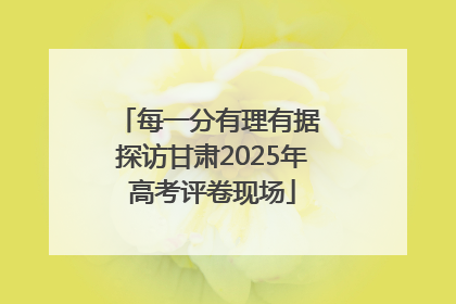 每一分有理有据 探访甘肃2025年高考评卷现场