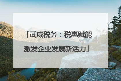 武威税务：税惠赋能 激发企业发展新活力