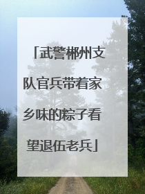 武警郴州支队官兵带着家乡味的粽子看望退伍老兵
