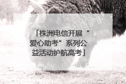 株洲电信开展“爱心助考”系列公益活动护航高考