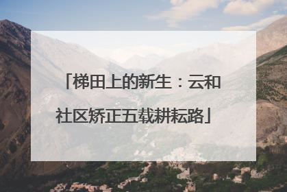 梯田上的新生：云和社区矫正五载耕耘路