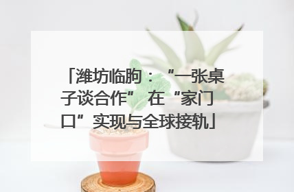 潍坊临朐：“一张桌子谈合作” 在“家门口”实现与全球接轨