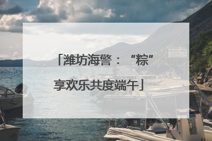 潍坊海警：“粽”享欢乐共度端午