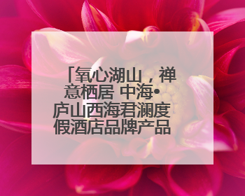 氧心湖山，禅意栖居 中海•庐山西海君澜度假酒店品牌产品焕新发布
