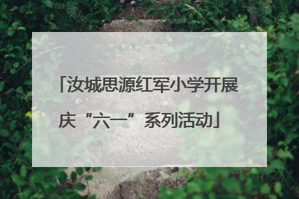 汝城思源红军小学开展庆“六一”系列活动